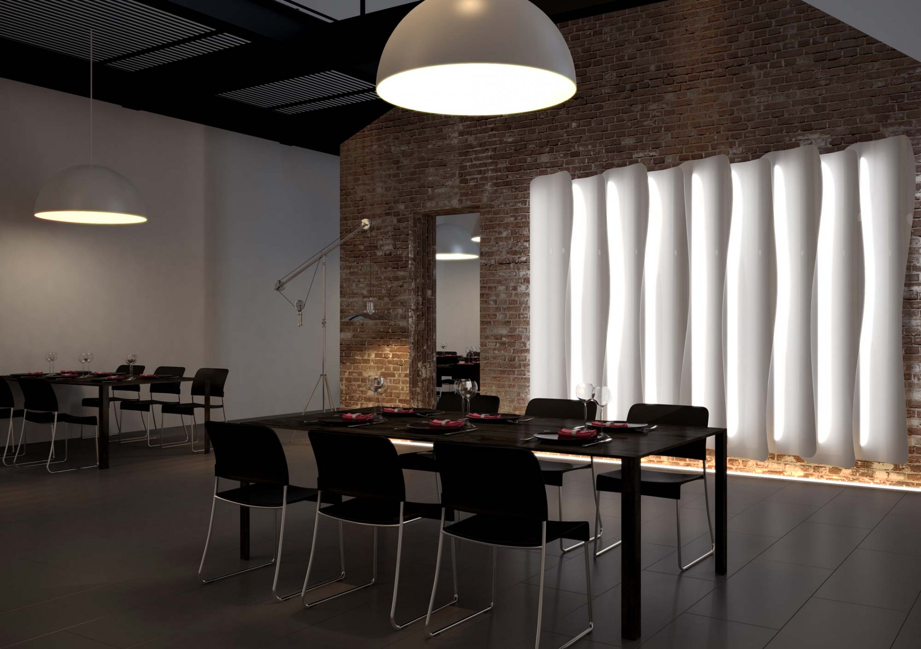 Restaurant_Wall_Panels_3D Frame+View